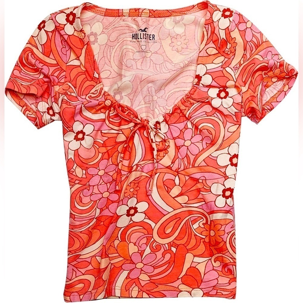 D23.08 Hollister California Women's Super Soft Cinched Fitted Crop Top XS